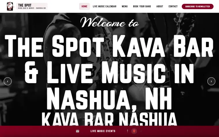 Screenshot of the The Spot Nashua website
